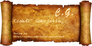 Czakó Gabriella névjegykártya