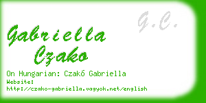 gabriella czako business card